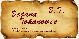 Dejana Tokanović vizit kartica